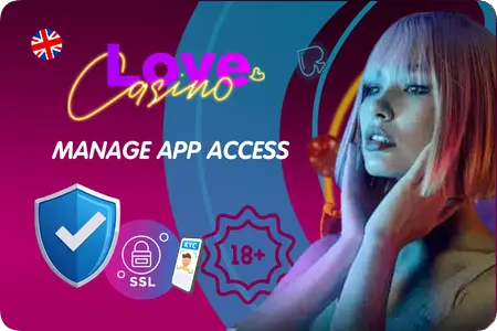 Smartphone screen showing privacy settings and permissions for the love