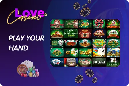 Table games blackjack roulette poker